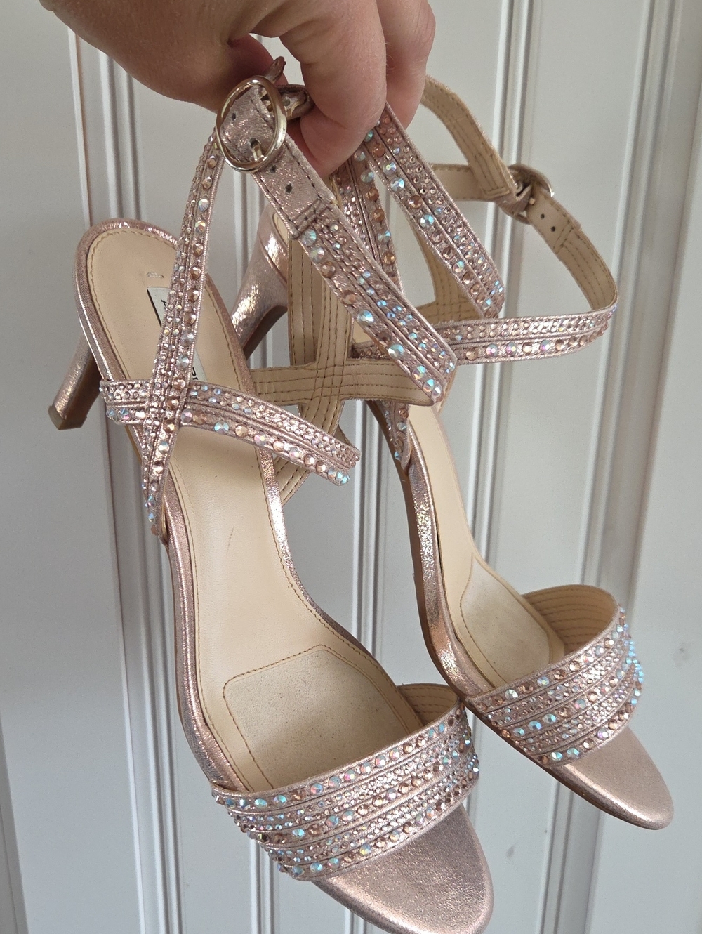 Alex Marie Rose Gold Heeled Sandals  Womens Size 10